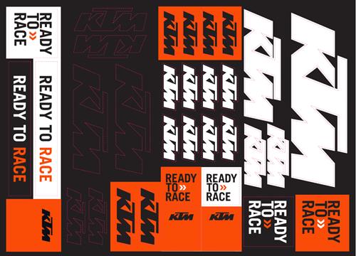 Foglio Adesivi KTM - Sticker-Sheet