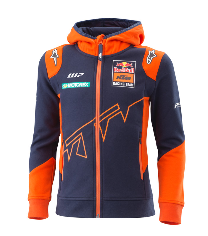 Felpa KTM da Bambino con Zip e Cappuccio KIDS REPLICA TEAM ZIP